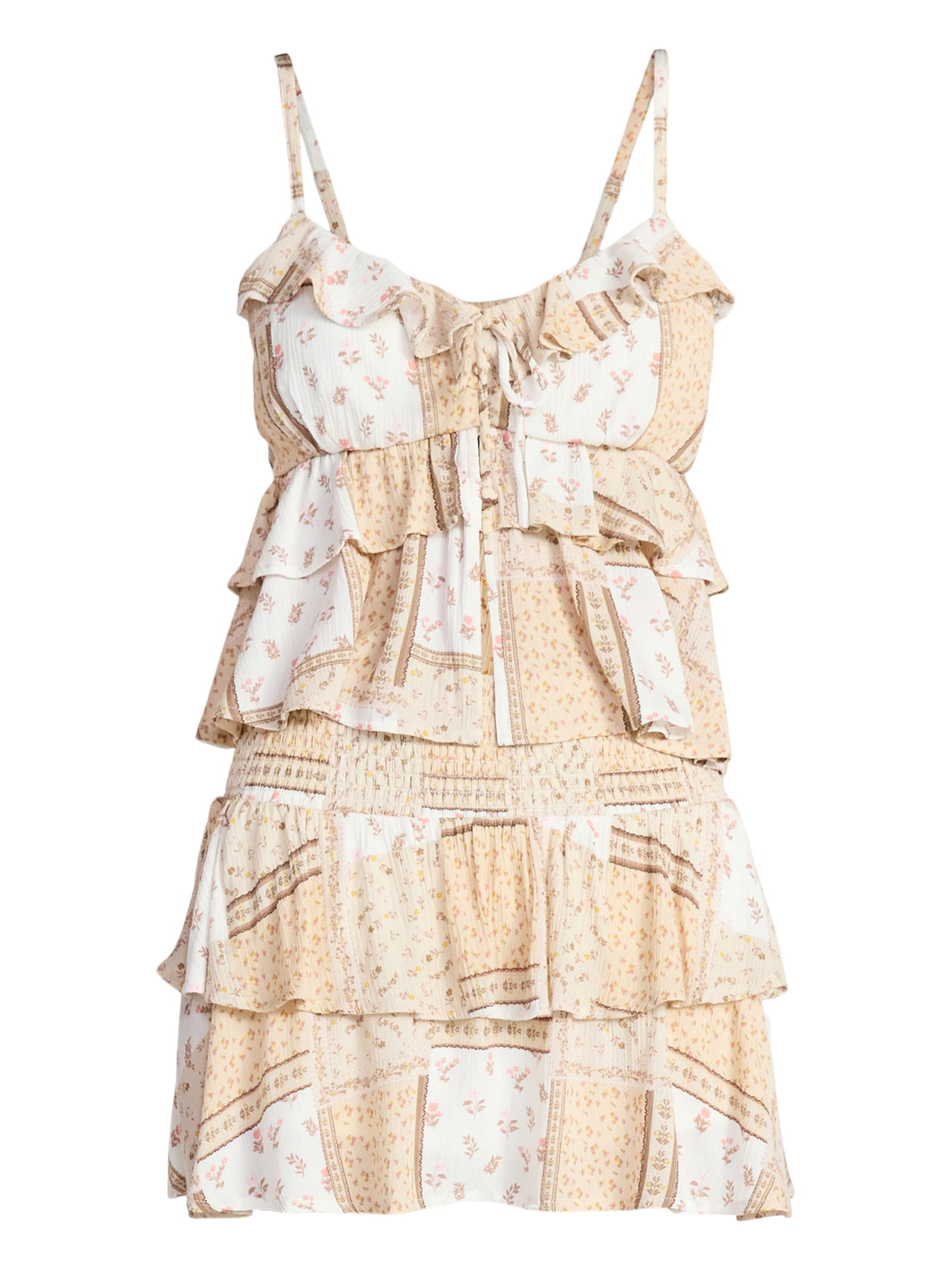 No Boundaries Ruffle Babydoll Cami and Flare Skort Set, 2-Piece, Women’s XXS-XXL