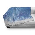 thumbnail image 3 of Winter Soft Flannel Fleece Blanket, Music Inspired Winter Imagery Notes and Snowflakes Illustration Seasonal Image, Cozy Plush for Indoor and Outdoor Use, 50" x 60", Blue White Lilac, by Ambesonne, 3 of 6