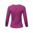 thumbnail image 3 of A2Y Women's Basic Casual Colorful 3/4 Sleeve Knit Pullover Sweator Top Purple M, 3 of 6