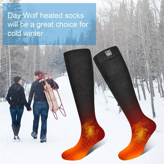 SNOW DEER Heated Socks for Men Women, Rechargeable Electric Socks for Cold Feet