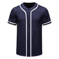 thumbnail image 1 of Birdeem Chemises pour Hommes Chemise Décontractée à Manches Courtes Patchwork de Baseball avec Boutons, 1 of 12