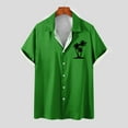 thumbnail image 2 of WREESH Men's Summer Button Down Shirts Short Sleeve Turndown Collar with a Refreshing Print for a Comfortable Fit Green, 2 of 5