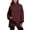 Wine, variant on Mgmyaa Women's Turtleneck Sweatshirt Casual Loose Long Sleeve Pullover Blouse Top with Side Slit