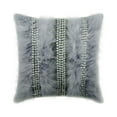 thumbnail image 2 of The HomeCentric Grey Pillowcases, Pack of 2, 16x16 inch (40x40 cm) Silk Cushion Cover&nbsp;Zipped, Pillow Covers with Fur & Sequins & Embroidered, Solid, Modern Pillowcase Easter - Kitty Fur, 2 of 9