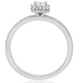thumbnail image 3 of Pompeii 1/2ct Princess Cut Diamond Halo Engagement Ring 14K White Gold (H/I,I2-I3), 3 of 4