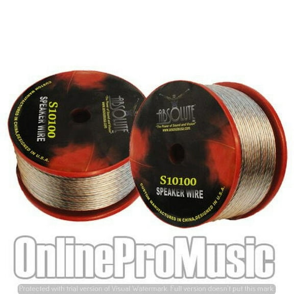 Absolute S10100 10 Gauge Speaker Wire (100-foot Spool)