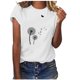 thumbnail image 2 of Fiudx Ofertas Del Día Blusa Informal de Manga Corta con Estampado de Cuello Redondo para Mujer, 2 of 5