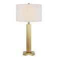 thumbnail image 2 of Evelyn&Zoe Dunand Mid-Century Modern Statuesque Pillar Metal Table Lamp, Brass, 2 of 4