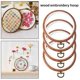thumbnail image 2 of 5Pcs Embroidery Hoops Imitated Wood Embroidery Circle Round Display Frame Circle for Art Craft Sewin, 2 of 5