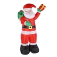 thumbnail image 1 of Papá Noel inflable de NaviDad, Papá Noel resistente inflable a la Intermperie, Papá Noel de Pie Con Luz Led, Decina Al Aire Libre, Decoración de Patio para Jardín,, 1 of 7