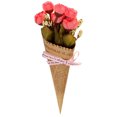 thumbnail image 5 of Injueey Ramo mixto de flores artificiales creativas, simulación de Camelia, rosa, embalaje de papel Kraft, decoración de fiesta en casa, accesorios de Type1 NO1 Injueey CBP002520, 5 of 5