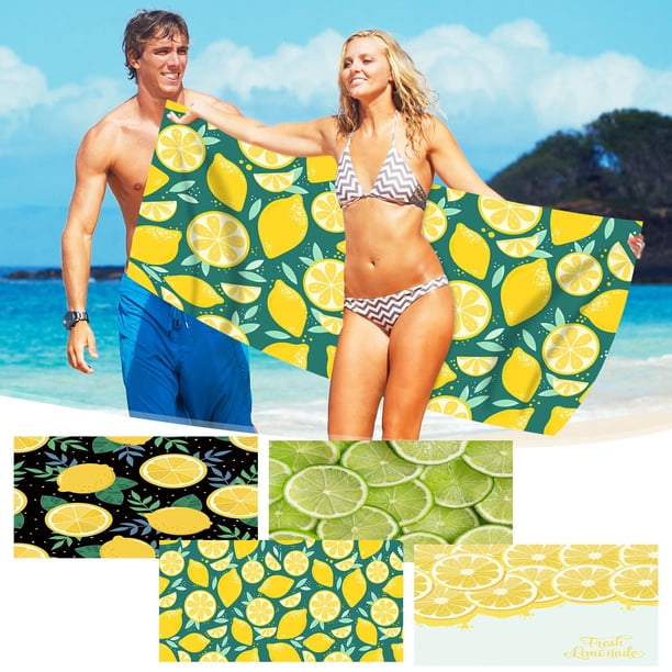 Xihbxyly Toalla de Playa de Microfibra, Ligera y Resistente a La Arena, de Secado Rápido, Compacta para Piscina y Playa, Multiusos para Camping y Yoga, 76 X 152 Cm.