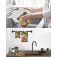 thumbnail image 5 of Easter Bunny Kitchen Dish Towels for Drying Dishes Set of 3, Spring Floral Vintage Botanical Rabbits Green Waffle Weave Microfiber Hand Tea Bathroom Towels Quick Dry & Absorbent Towel 12x12, 5 of 7