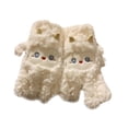 thumbnail image 4 of Guantes de invierno para mujer, cómodos guantes de felpa para correr, viajar y hacer compras. Blanco, 4 of 9