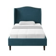 thumbnail image 3 of Posh Living RBD478-03NY-UE Adelyne Linen Platform Bed for Unisex, Navy - Twin XL Size, 3 of 20