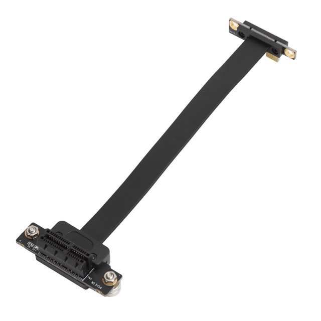Herwey PCI-Ex1 Extension Cable Dual 90° With LED Magnetic Pad Adapter Line 15cm