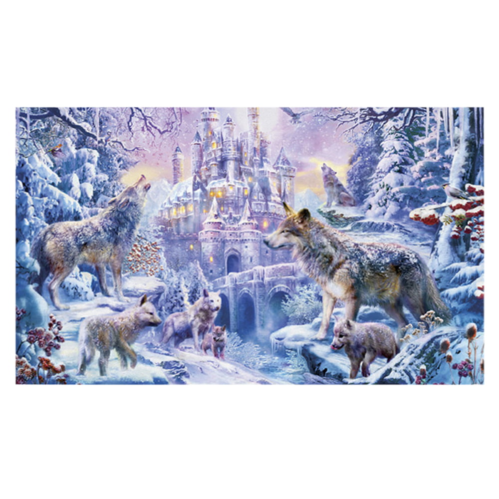 Wooden Puzzle 2000 Pieces-Three Wolves-Puzzle Educational Family Game DIY Mural Toys Gift for Adults Kids Teens Jigsaw Puzzles