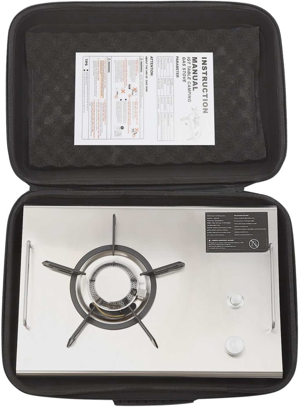 Portable Outdoor Gas Stove 13,648 BTU, Stainless Steel, Single-Burner Stove Camping Burner for Outdoor Cooking Turkey Fry, Crawfish Boil, Homebrewing, Sliver
