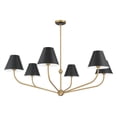 thumbnail image 4 of XAV-B9319-VG-MK Crystorama Lighting Xavier - 6 Light Chandelier-16.5 Inch Tall and 48 Inch Wide-Vibrant Gold/Matte Black Finish, 4 of 7