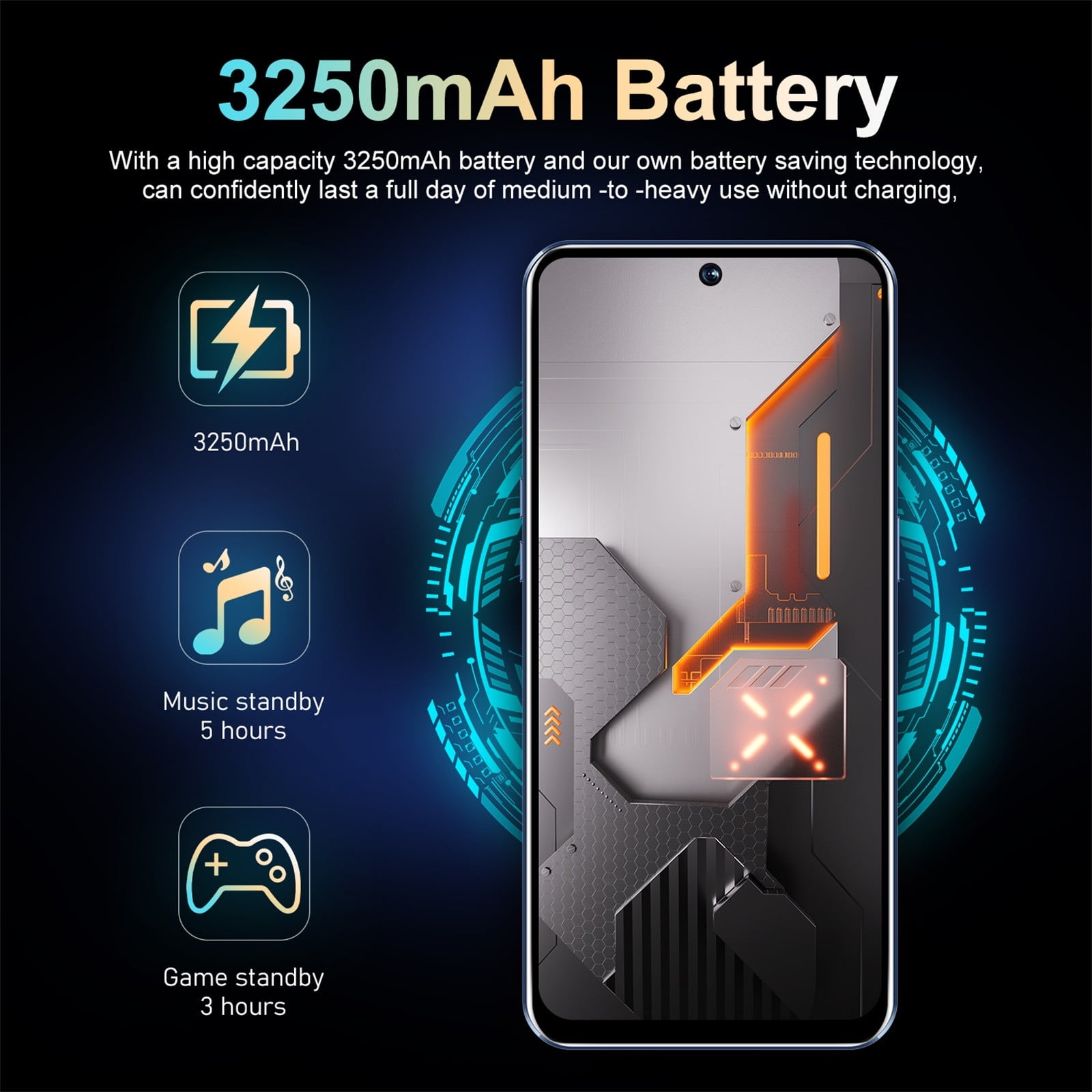 Hmsavn Smartphone 6.3-inch Incell Large Screen 3G Version 2 + 16G Electronics
