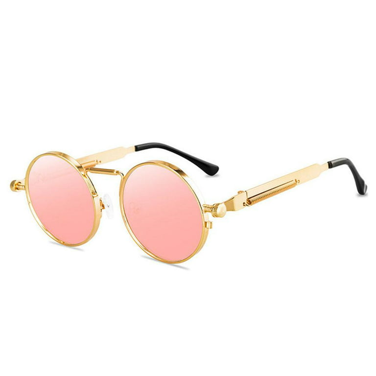 1 pcs Polarized Sunglasses For Men, Uv Protection, Round Gothic Shades  Style Women, Metal Circle FrameC 