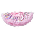 thumbnail image 2 of LYHaoo Girls Rainbow Birthday Party Tutu Skirt Performance Skirt Bowkot Cute Fashion Dot Printing Skirt Girls Layered Skirt,Sizes 0-1 Years, 2 of 5