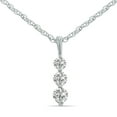 thumbnail image 2 of SZUL Women's Jewelry Gift for Your Valentine - 1/4 Carat TW Past Present Future Three Stone Lab Grown Diamond Necklace in .925 Sterling Silver (Diamond Color F-G, Clarity VS1-VS2), 2 of 8