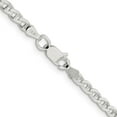 thumbnail image 3 of Auriga 925 Sterling Silver 3.15mm Flat Cuban Anchor Bracelet 8 inch for Women, 3 of 6