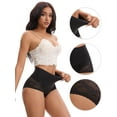 thumbnail image 3 of Unique Bargains High Waisted Lace Trimmed Underwear M Black, 3 of 6