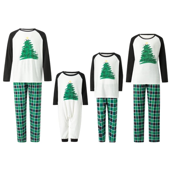 Pijamas navideños familiares Fiomva, conjuntos a juego, pijamas navideños a juego para adultos y niños, conjunto de ropa de dormir familiar navideña para el hogar.