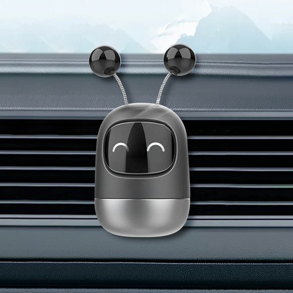 Fiudx Difusor para Coche, Adorno de Aromaterapia con Forma de Robot, Ambientador con Clip para Ventilación, Decoración Elegante para El Coche, Crea Un Ambiente Relajante, Mejora El Interior Del Coche