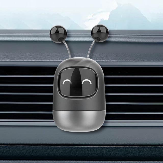 Fiudx Difusor para Coche, Adorno de Aromaterapia con Forma de Robot, Ambientador con Clip para Ventilación, Decoración Elegante para El Coche, Crea Un Ambiente Relajante, Mejora El Interior Del Coche