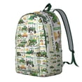 thumbnail image 2 of Green Tractors Pattern Backpack for School,Schoolbag with Adjustable Shoulder Straps & Padded Back,15.7"x11.8"x5.5", 2 of 5