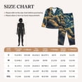 thumbnail image 4 of Salouo Astronaut Starry Night Pattern Women's Pajamas Set Long Sleeve Button Down Sleepwear Soft Pj Lounge Sets for women 2 Piece Pjs Set with Long Pants-Small, 4 of 7