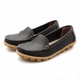 thumbnail image 4 of Women Casual Slip On Flats Loafers, Soft Cushioned Sole Comfort Footwear For Walking Shopping Office Daily Outfits Black 8, 4 of 6