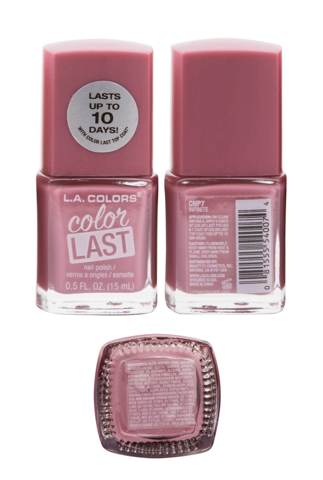 L.A. COLORS Color Last Nail Polish, Infinite, 0.5 fl oz