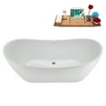 thumbnail image 2 of 67" Streamline N5020ORB Soaking Freestanding Tub and Tray With Internal Drain in Matte Oil Rubbed Bronze, 2 of 11