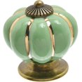 thumbnail image 2 of 10pcs Ceramic Door Knobs Vintage Pumpkin,Green, 2 of 4