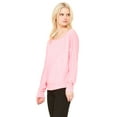 thumbnail image 4 of BELLA + CANVAS Women’s Flowy Off Shoulder Long Sleeve Tee 8850, Neon Pink, M, 4 of 4