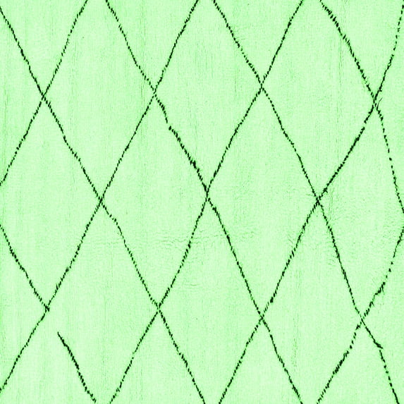 Ahgly Company Indoor Square Solid Green Modern Area Rugs, 5' Square