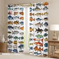 thumbnail image 2 of Homewish Big Bass Fish Blackout Curtains Set of 2 (52x84 Each) for Teens Female Men,Fishing Hunting Window Curtains,Happy Camping Curtains and Drapes,Lightweight Room Decor, 2 of 6