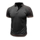 thumbnail image 1 of pstuiky camisetas para hombre, Traje deportivo de manga corta para hombre, informal, a la moda, de color liso, elástico, para correr y fitness camisas casuales para hombre l, 1 of 5