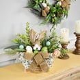 thumbnail image 3 of Northlight Boxed Floral Arrangement with Bunny Easter Decoration - 12", 3 of 6