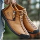 thumbnail image 3 of Botas de hombre con costuras y cremallera, botines estilo vintage, suela de goma, zapatos para exteriores, mocasines, 3 of 5