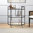 thumbnail image 2 of Evelyn&Zoe Modern/Contemporary 30" Wide Blackened Bronze Bar Cart, 2 of 7