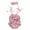 Pink, variant on Baby Girl Jumpsuit Set Floral Elasticated Bust Sleeveless Ruffled Romper with Bow Headband Summer Clothes Outfit