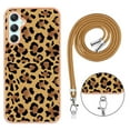 thumbnail image 6 of Slim Fit Case for Samsung Galaxy A25 5G, Luxury Pattern Adjustable Crossbody Lanyard Shoulder Neck Strap Clear Design Case for Women Girl Teen Silicone Soft for Samsung Galaxy A25 5G, Leopard, 6 of 7