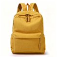 thumbnail image 2 of CUZIBR Striped Corduroy Backpack Lightweight Soft Casual Rucksack With Zipper Tassels Padded Adjustable Shoulder Straps Multi Compartment Book Bag For Students Daily School Shopping, 2 of 4