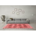 thumbnail image 3 of Ahgly Company Indoor Round Abstract Red Modern Area Rugs, 6' Round, 3 of 4