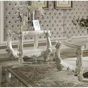 Miekor Furniture Versailles End Table in Bone White